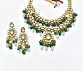 Amolika Green Drops Kundan Set - The Pashm